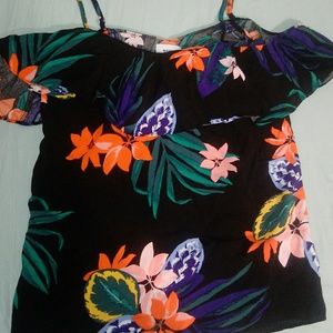 Black tropical shirt
